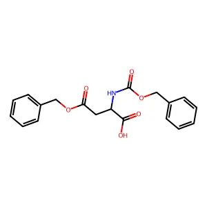 4-(Phenylmethyl) hydrogen N-((phenylmethoxy)carbonyl)-L-aspartate structure