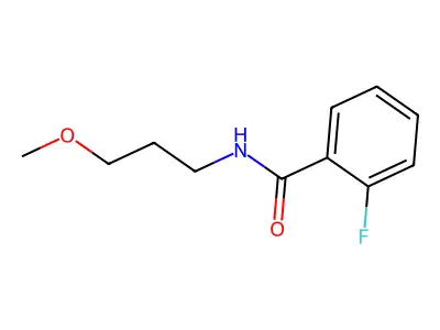 2-fluoro-N-(3-methoxypropyl)benzamide structure