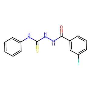 2-(3-fluorobenzoyl)-N-phenylhydrazinecarbothioamide structure