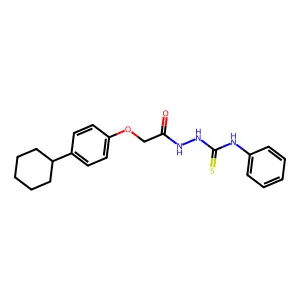 2-[(4-cyclohexylphenoxy)acetyl]-N-phenylhydrazinecarbothioamide structure
