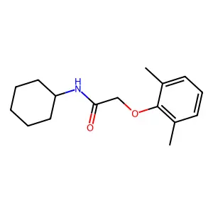 N-cyclohexyl-2-(2,6-dimethylphenoxy)acetamide structure