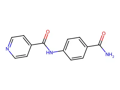 N-(4-carbamoylphenyl)pyridine-4-carboxamide structure