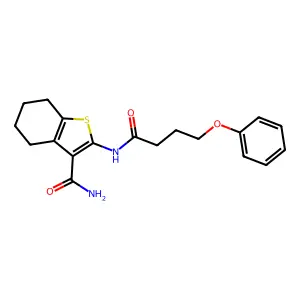 2-(4-Phenoxybutanoylamino)-4,5,6,7-tetrahydrobenzo[b]thiophene-3-carboxamide structure
