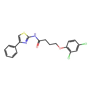 4-(2,4-dichlorophenoxy)-N-(4-phenyl-1,3-thiazol-2-yl)butanamide structure