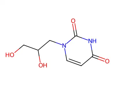 1-(2,3-Dihydroxypropyl)uracil structure