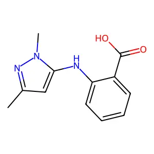 N-(1,3-Dimethyl-5-pyrazolyl)anthranilic acid structure