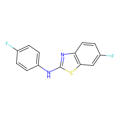 6-fluoro-N-(4-fluorophenyl)-1,3-benzothiazol-2-amine structure