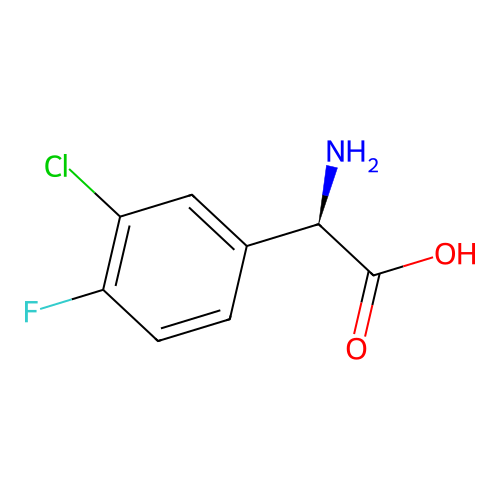 (2R)-2-amino-2-(3-chloro-4-fluorophenyl)acetic acid structure