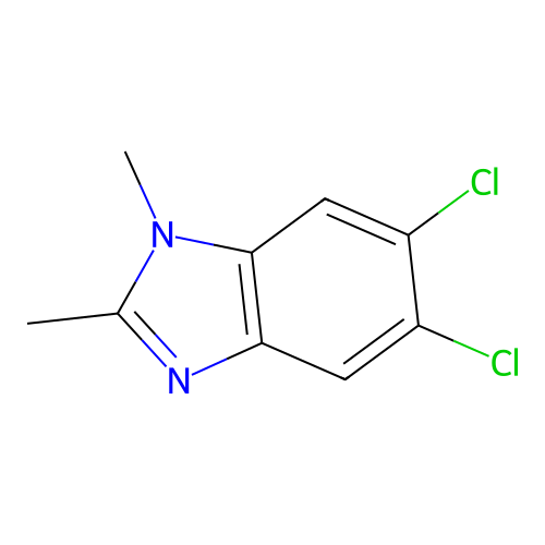 5,6-Dichloro-1,2-dimethylbenzimidazole structure