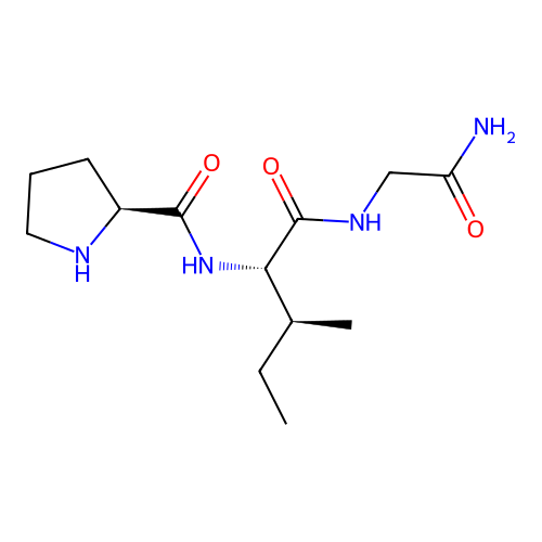 Glycinamide, L-prolyl-L-isoleucyl- structure