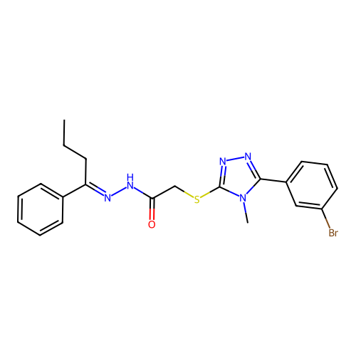 C21H22BrN5OS structure