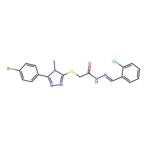 C18H15BrClN5OS structure