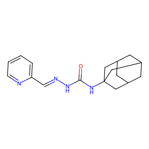 2-pyridinecarbaldehyde N-(1-adamantyl)semicarbazone structure