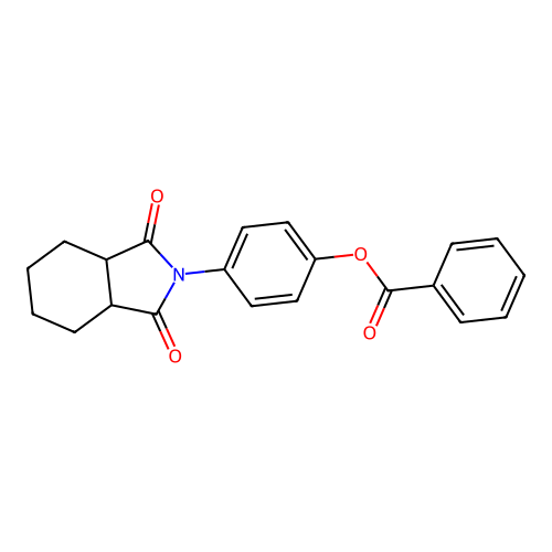 4-(1,3-dioxooctahydro-2H-isoindol-2-yl)phenyl benzoate structure