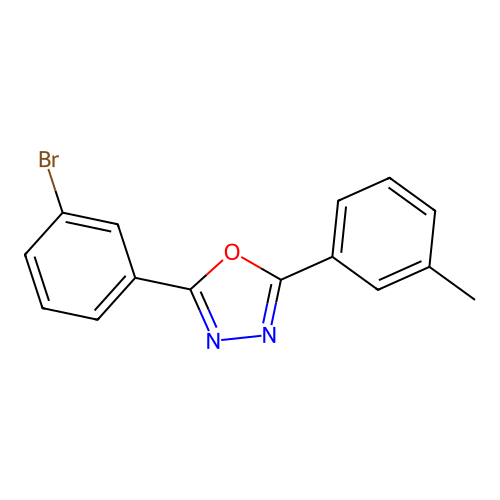 2-(3-Bromophenyl)-5-(3-methylphenyl)-1,3,4-oxadiazole structure