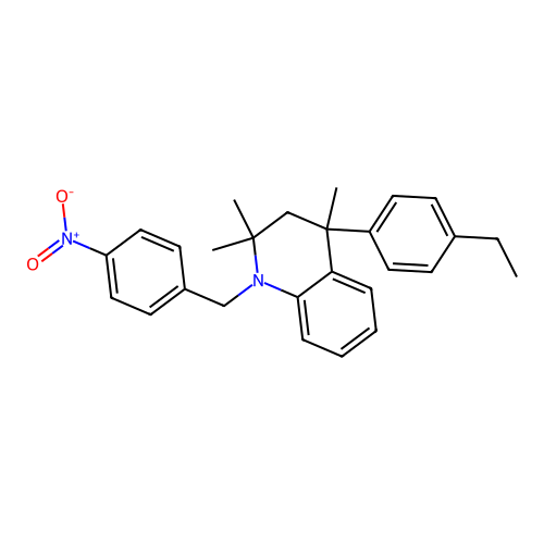 4-(4-Ethylphenyl)-2,2,4-trimethyl-1-(4-nitrobenzyl)-1,2,3,4-tetrahydroquinoline structure