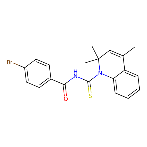 4-bromo-N-[(2,2,4-trimethylquinolin-1(2H)-yl)carbonothioyl]benzamide structure