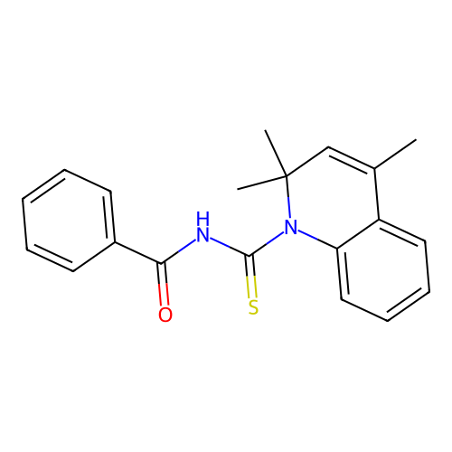 N-(2,2,4-trimethylquinoline-1-carbothioyl)benzamide structure