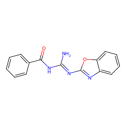 N-Benzooxazol-2-yl-N'-benzoyl-guanidine structure