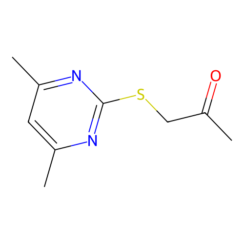 1-((4,6-Dimethylpyrimidin-2-yl)thio)propan-2-one structure