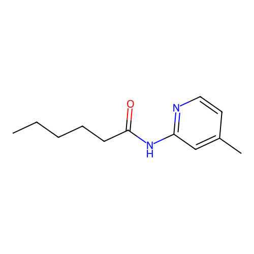 N-(4-methyl-2-pyridinyl)hexanamide structure