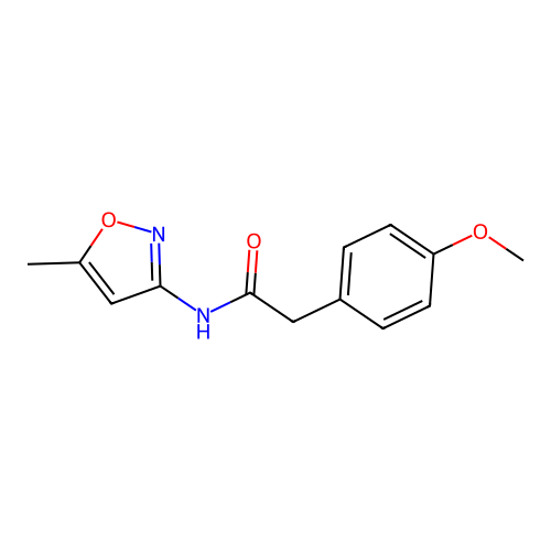 2-(4-methoxyphenyl)-N-(5-methyl-1,2-oxazol-3-yl)acetamide structure