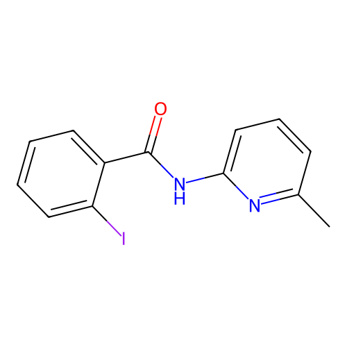 2-iodo-N-(6-methyl-2-pyridinyl)benzamide structure