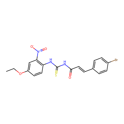 1-[(E)-3-(4-Bromo-phenyl)-acryloyl]-3-(4-ethoxy-2-nitro-phenyl)-thiourea structure