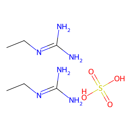 Ethylguanidinium sulphate (2:1) structure