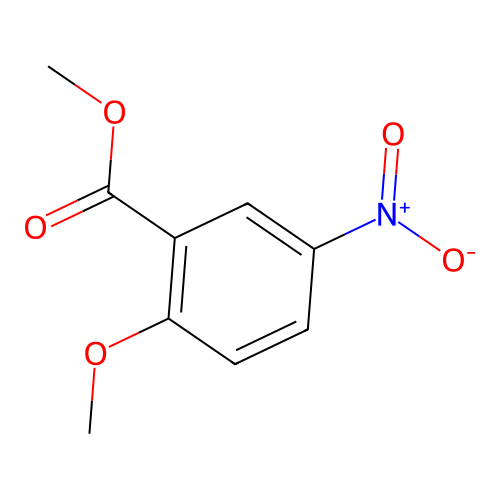 Benzoic acid, 2-methoxy-5-nitro-, methyl ester structure