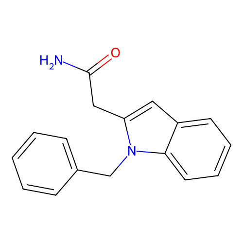 2-(1-benzyl-1H-indol-2-yl)acetamide structure