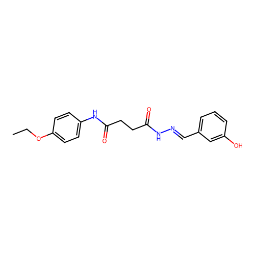 N-(4-ethoxyphenyl)-4-[2-(3-hydroxybenzylidene)hydrazino]-4-oxobutanamide structure