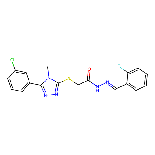 C18H15ClFN5OS structure