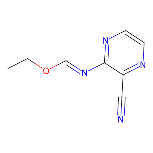 ethyl N-(3-cyanopyrazin-2-yl)methanimidate structure