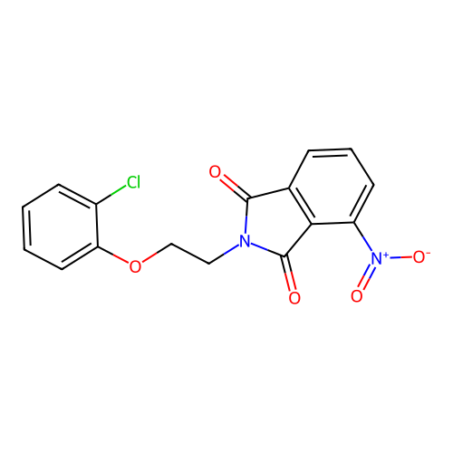 2-[2-(2-Chlorophenoxy)ethyl]-4-nitroisoindole-1,3-dione structure