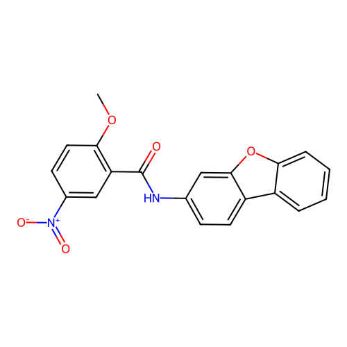 N-(dibenzo[b,d]furan-3-yl)-2-methoxy-5-nitrobenzamide structure