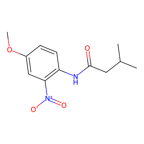 N-(4-methoxy-2-nitrophenyl)-3-methylbutanamide structure