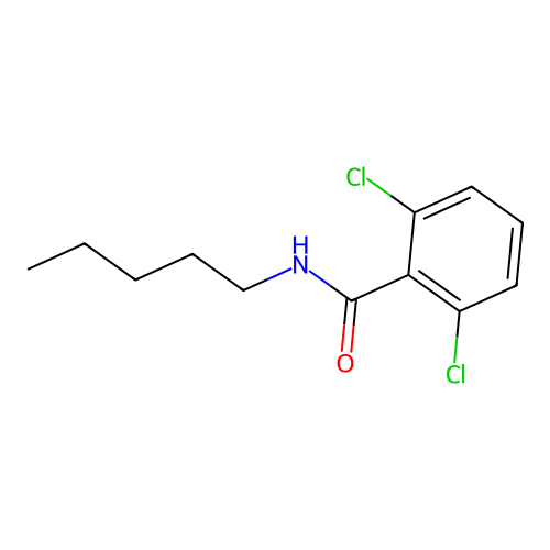 2,6-dichloro-N-pentylbenzamide structure