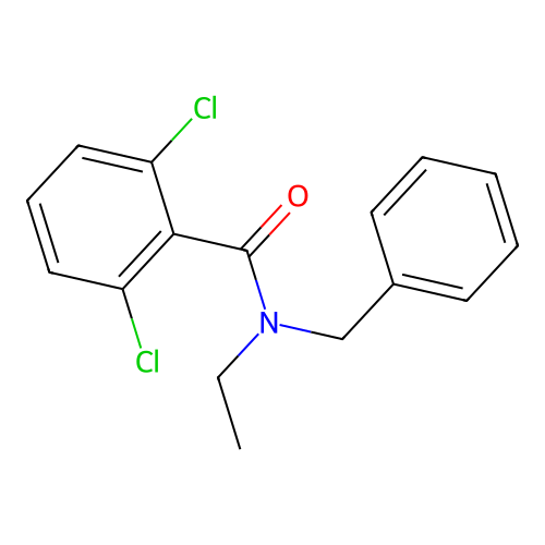 N-benzyl-2,6-dichloro-N-ethylbenzamide structure
