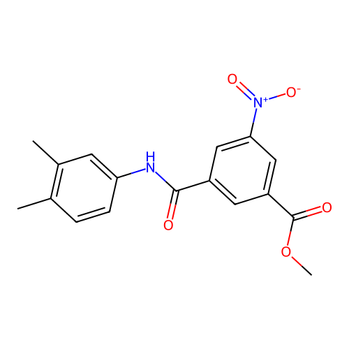 Methyl 3-[(3,4-dimethylphenyl)carbamoyl]-5-nitrobenzoate structure