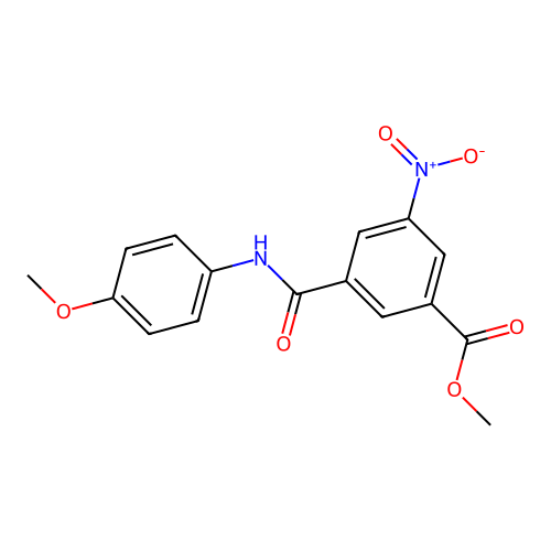 Methyl 3-[(4-methoxyphenyl)carbamoyl]-5-nitrobenzoate structure