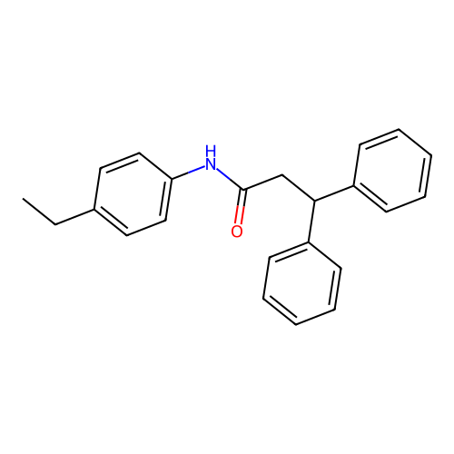 N-(4-ethylphenyl)-3,3-diphenylpropanamide structure