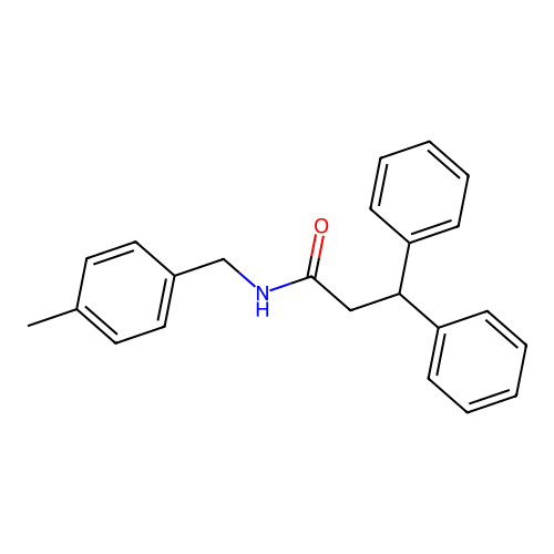 N-[(4-methylphenyl)methyl]-3,3-diphenylpropanamide structure