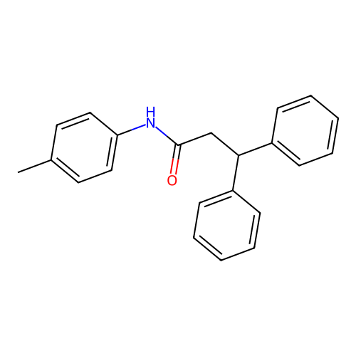 N-(4-methylphenyl)-3,3-diphenylpropanamide structure