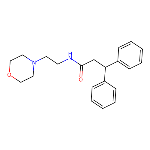 N-[2-(morpholin-4-yl)ethyl]-3,3-diphenylpropanamide structure