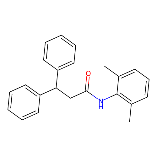 N-(2,6-dimethylphenyl)-3,3-diphenylpropanamide structure