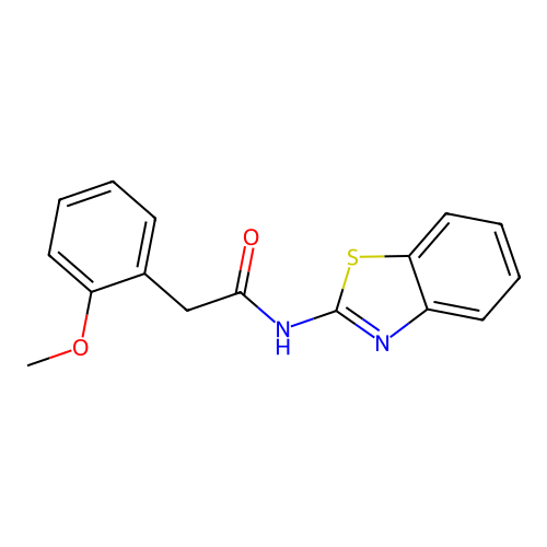 N-(1,3-benzothiazol-2-yl)-2-(2-methoxyphenyl)acetamide structure