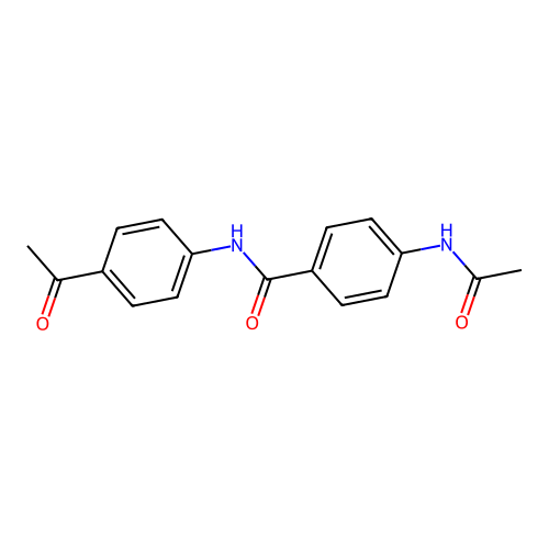 4-(acetylamino)-N-(4-acetylphenyl)benzamide structure