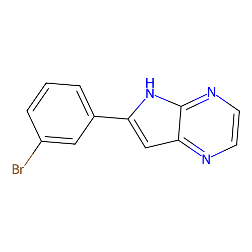 6-(3-bromophenyl)-5H-pyrrolo[2,3-b]pyrazine structure