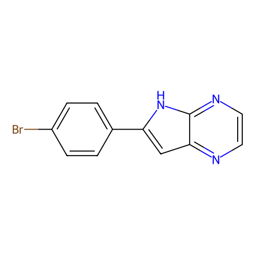 6-(4-bromophenyl)-5H-pyrrolo[2,3-b]pyrazine structure
